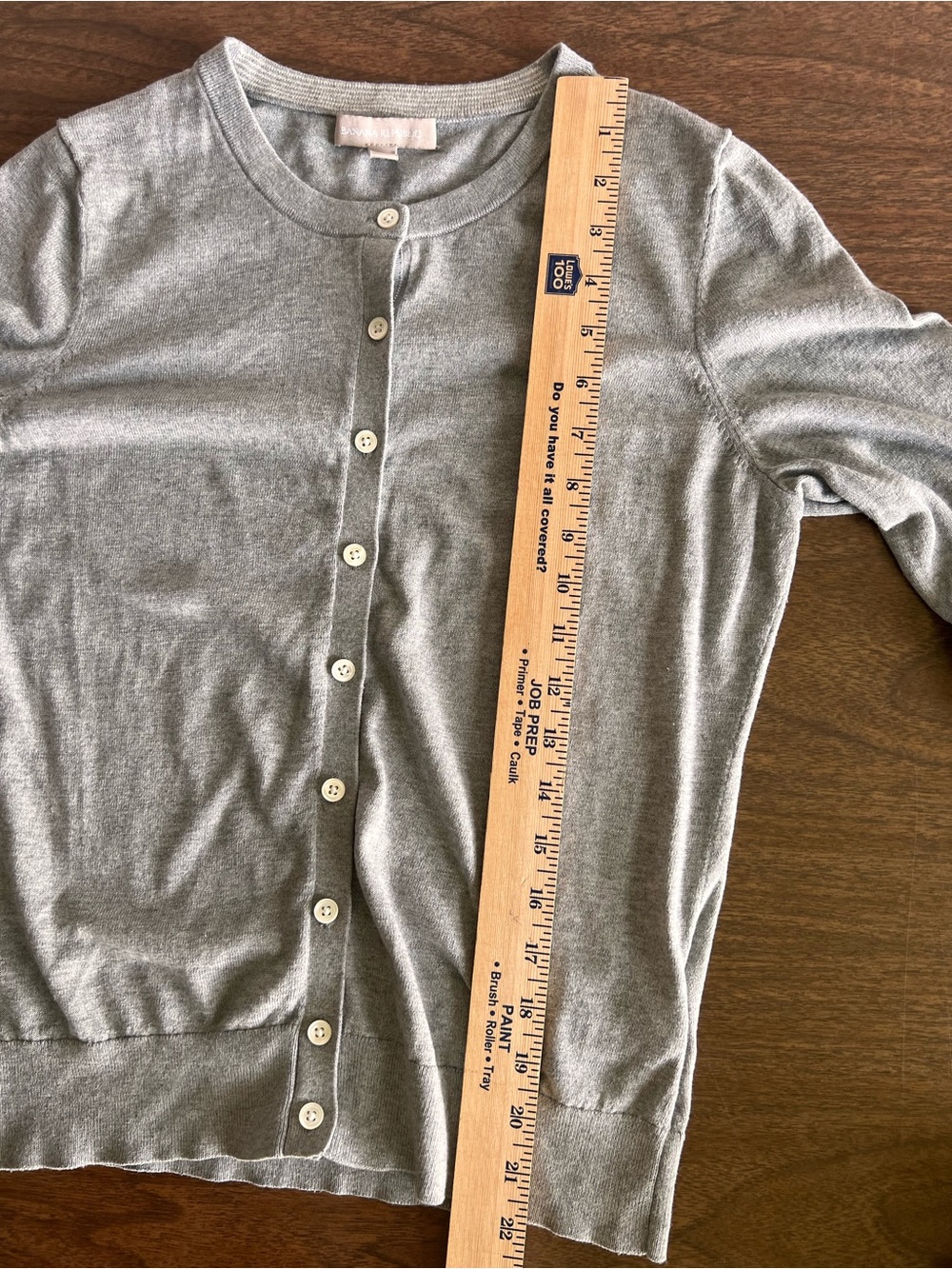 Banana Republic Silk Blend Cardigan Womens M Gray Button Front Layering Classic - Picture 7 of 9